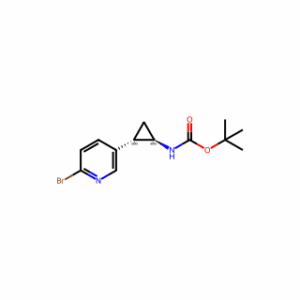 tert-butyl N-[(1S,2R)-rel-2-(6-bromopyridin-3-yl)cyclopropyl]carbamate