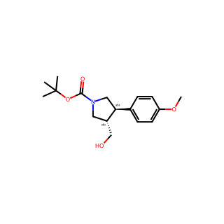 tert-Butyl (3s,4r)-3-(hydroxymethyl)-4-(4-methoxyphenyl)pyrrolidine-1-carboxylate