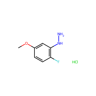 Hydrazine, (2-fluoro-5-methoxyphenyl)-, hydrochloride (1:1)