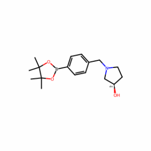 (3R)-1-{[4-(Tetramethyl-1,3,2-dioxaborolan-2-yl)phenyl]methyl}pyrrolidin-3-ol