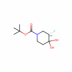 tert-butyl 3-fluoro-4,4-dihydroxypiperidine-1-carboxylate