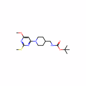 tert-Butyl ((1-(6-methoxy-2-(methylthio)pyrimidin-4-yl)piperidin-4-yl)methyl)carbamate