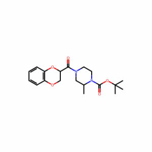 tert-Butyl 4-(2,3-dihydrobenzo[b][1,4]dioxine-2-carbonyl)-2-methylpiperazine-1-carboxylate