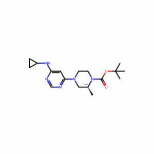 tert-Butyl 4-(6-(cyclopropylamino)pyrimidin-4-yl)-2-methylpiperazine-1-carboxylate