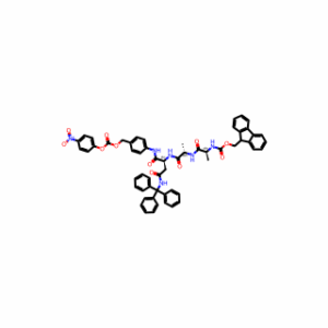 (9H-Fluoren-9-yl)methyl ((S)-1-(((S)-1-(((S)-1-((4-((((4-nitrophenoxy)carbonyl)oxy)methyl)phenyl)amino)-1,4-dioxo-4-(tritylamino)butan-2-yl)amino)-1-oxopropan-2-yl)amino)-1-oxopropan-2-yl)carbamate
