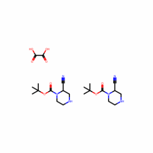 tert-butyl 2-cyanopiperazine-1-carboxylate hemioxalate