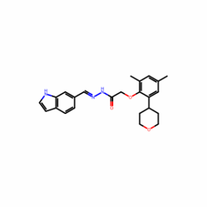 (E)-N′-((1H-INDOL-6-YL)METHYLENE)-2-(2-(TETRAHYDRO-2H-PYRAN-4-YL)-4,6-DIMETHYLPHENOXY)ACETOHYDRAZIDE