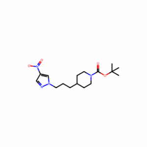 tert-Butyl 4-(3-(4-nitro-1H-pyrazol-1-yl)propyl)piperidine-1-carboxylate