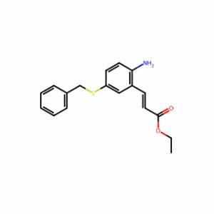 (E)-Ethyl 3-(2-amino-5-(benzylthio)phenyl)acrylate