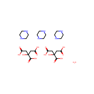 Tripiperazine bis(2-hydroxypropane-1,2,3-tricarboxylate) xhydrate
