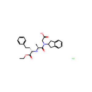 Glycine, N-[(1S)-1-(ethoxycarbonyl)-3-phenylpropyl]-L-alanyl-N-(2,3-dihydro-1H-inden-2-yl)-, hydrochloride (1:1)