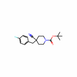 tert-Butyl 4-cyano-4-(4-fluorobenzyl)piperidine-1-carboxylate