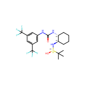 (R)-N-((1R,2R)-2-(3-(3,5-Bis(trifluoromethyl)phenyl)ureido)cyclohexyl)-2-methylpropane-2-sulfinamide