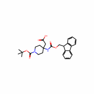 2-[1-[(tert-Butoxy)carbonyl]-4-([[(9H-fluoren-9-yl)methoxy]carbonyl]amino)piperidin-4-yl]acetic acid