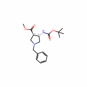 trans-Methyl 1-benzyl-4-((tert-butoxycarbonyl)amino)pyrrolidine-3-carboxylate