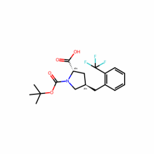 (2S,4R)-1-(tert-Butoxycarbonyl)-4-(2-(trifluoromethyl)benzyl)pyrrolidine-2-carboxylic acid