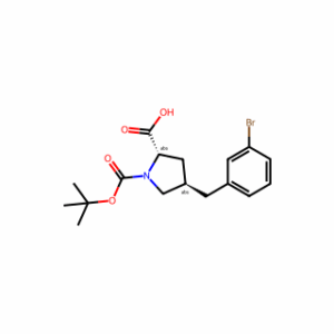 (2S,4R)-4-(3-Bromobenzyl)-1-(tert-butoxycarbonyl)pyrrolidine-2-carboxylic acid