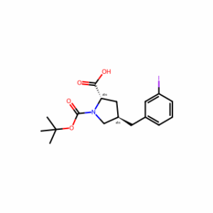 (2S,4R)-1-(tert-butoxycarbonyl)-4-(3-iodobenzyl)pyrrolidine-2-carboxylic acid