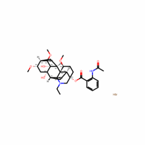 (3S,6S,6aS,7S,7aS,8S,9R,10S,11aS,12S,12aR,14S)-1-Ethyl-7a,11a-dihydroxy-6,8,10-trimethoxydodecahydro-2H-3,6a,12-(epiethane[1,1,2]triyl)-7,9-methanonaphtho[2,3-b]azocin-3(4H)-yl 2-acetamidobenzoate hydrobromide