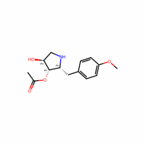 (2R,3S,4S)-4-Hydroxy-2-(4-methoxybenzyl)pyrrolidin-3-yl acetate