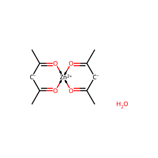 Zinc acetylacetonate xhydrate