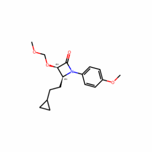 (3R,4S)-4-(2-cyclopropylethyl)-3-(methoxymethoxy)-1-(4-methoxyphenyl)azetidin-2-one