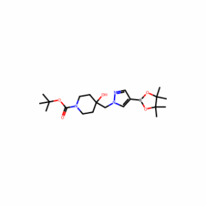 tert-butyl 4-hydroxy-4-{[4-(tetramethyl-1,3,2-dioxaborolan-2-yl)-1H-pyrazol-1-yl]methyl}piperidine-1-carboxylate