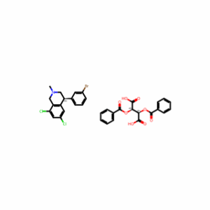 (2R,3R)-2,3-Bis(benzoyloxy)butanedioic acid, (4s)-4-(3-bromophenyl)-6,8-dichloro-2-methyl-1,2,3,4-tetrahydroisoquinoline