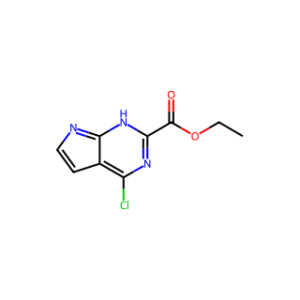 Ethyl 4-​chloro-​1H-​pyrrolo[2，​3-​d]​pyrimidine-​2-​carboxylate