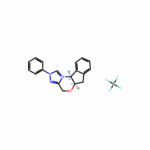 (5aR,10bS)-2-Phenyl-4,5a,6,10b-tetrahydro-2H-indeno[2,1-b][1,2,4]triazolo[4,3-d][1,4]oxazin-11-ium tetrafluoroborate