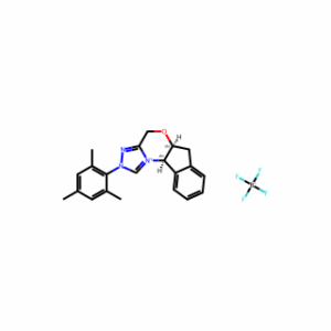 (5aS,10bR)-2-Mesityl-4,5a,6,10b-tetrahydro-2H-indeno[2,1-b][1,2,4]triazolo[4,3-d][1,4]oxazin-11-ium tetrafluoroborate