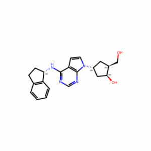 (1S,2S,4R)-4-[4-[[(1S)-2,3-Dihydro-1H-inden-1-yl]amino]-7H-pyrrolo[2,3-d]pyrimidin-7-yl]-2-hydroxycyclopentanemethanol