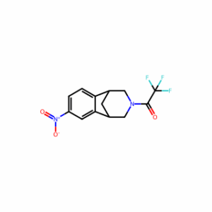(+/-)-2,2,2-trifluoro-1-(4-nitro-10-aza-tricyclo[6.3.1.02,7]dodeca-2(7),3,5-trien-10-yl)-ethanone