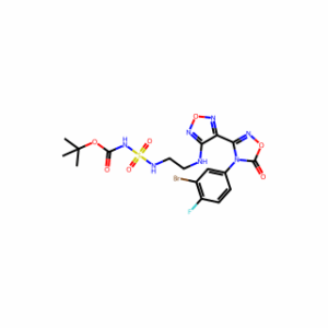 tert-Butyl N-(2-((4-(4-(3-bromo-4-fluorophenyl)-5-oxo-4,5-dihydro-1,2,4-oxadiazol-3-yl)-1,2,5-oxadiazol-3-yl)amino)ethyl)sulfamoylcarbamate