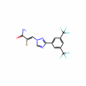 (E)-3-(3-(3,5-bis(trifluoromethyl)phenyl)-1h-1,2,4-triazol-1-yl)-2-bromoacrylamide
