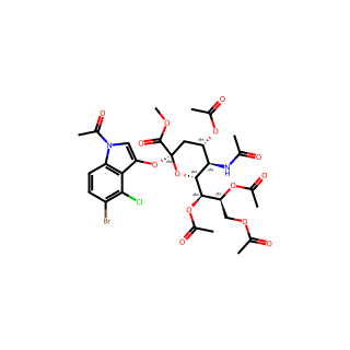 (1S,2S)-1-((2R,3R,4S,6S)-3-acetamido-4-acetoxy-6-((1-acetyl-5-bromo-4-chloro-1H-indol-3-yl)oxy)-6-(methoxycarbonyl)tetrahydro-2H-pyran-2-yl)propane-1,2,3-triyl triacetate
