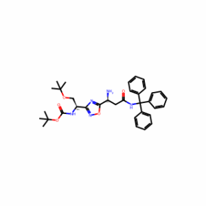 tert-Butyl ((R)-1-(5-((S)-1-amino-3-oxo-3-(tritylamino)propyl)-1,2,4-oxadiazol-3-yl)-2-(tert-butoxy)ethyl)carbamate