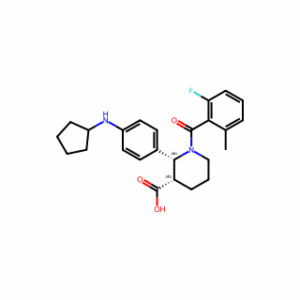 (2R,3S)-2-(4-(cyclopentylamino)phenyl)-1-(2-fluoro-6-methylbenzoyl)piperidine-3-carboxylic acid