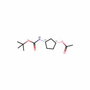 (1R,3S)-3-({[(2-Methyl-2-propanyl)oxy]carbonyl}amino)cyclopentyl acetate