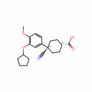 Trans-4-cyano-4-[3-(cyclopentyloxy)-4-methoxyphenyl]cyclohexanecarboxylic acid
