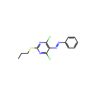 (E)-4,6-dichloro-5-(phenyldiazenyl)-2-(propylthio)pyrimidine