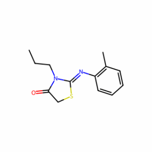 (2E)-2-[(2-methylphenyl)imino]-3-propyl-1,3-thiazolidin-4-one