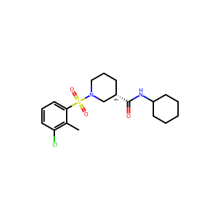 (S)-1-((3-Chloro-2-methylphenyl)sulfonyl)-N-cyclohexylpiperidine-3-carboxamide