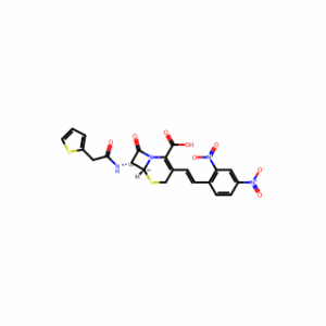 (6R,7R)-3-[(1E)-2-(2,4-Dinitrophenyl)ethenyl]-8-oxo-7-[(2-thienylacetyl)amino]-5-thia-1-azabicyclo[4.2.0]oct-2-ene-2-carboxylic acid