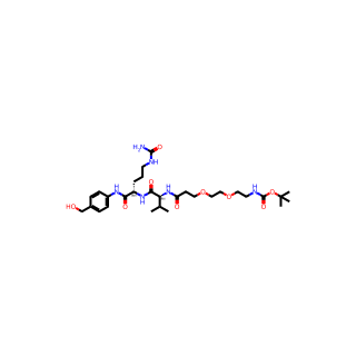 tert-Butyl ((6S,9S)-1-amino-6-((4-(hydroxymethyl)phenyl)carbamoyl)-9-isopropyl-1,8,11-trioxo-14,17-dioxa-2,7,10-triazanonadecan-19-yl)carbamate