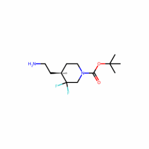 tert-butyl 4-(2-aminoethyl)-3,3-difluoropiperidine-1-carboxylate