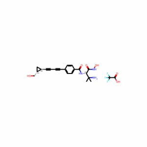 (2S)-3-amino-N-hydroxy-2-[(4-{4-[(1R,2R)-2-(hydroxymethyl)cyclopropyl]buta-1,3-diyn-1-yl}phenyl)formamido]-3-methylbutanamide; trifluoroacetic acid