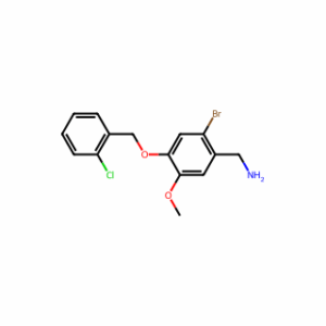 (2-Bromo-4-((2-chlorobenzyl)oxy)-5-methoxyphenyl)methanamine