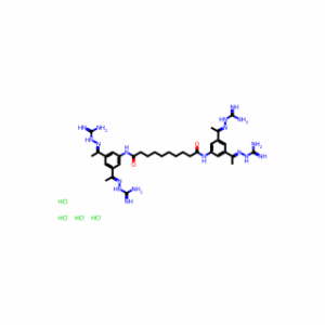 N,N′-bis({3,5-bis[1-(carbamimidamidoimino)ethyl]phenyl})decanediamide tetrahydrochloride