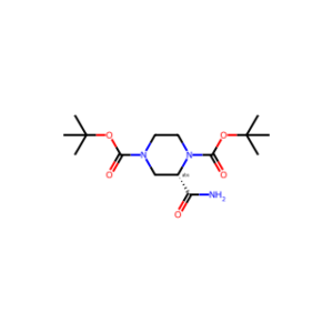 (S)-di-tert-butyl 2-carbamoylpiperazine-1,4-dicarboxylate